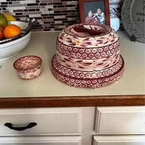 Temtations Old World 3 in 1 Bowl, cake stand and dip plate